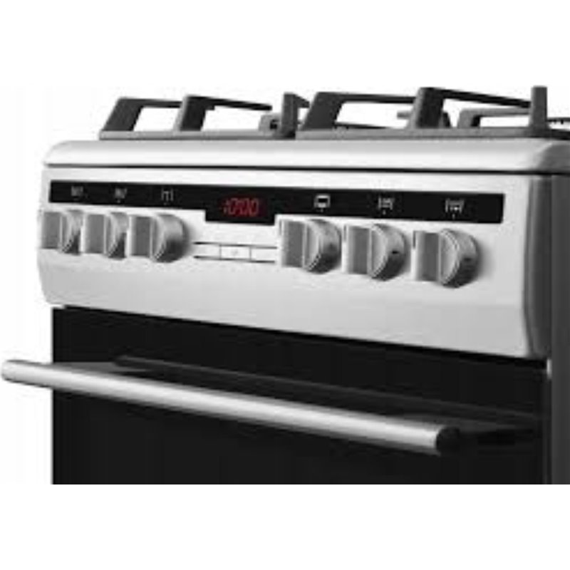 Cocina independiente Gas / Eléctrica Amica 57GE3.33HZpTaDAQ(Xx) 62L 50cm 4 Zonas Plata Negro
