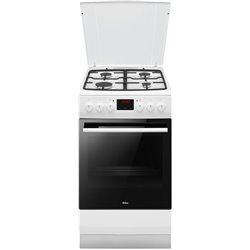 Cocina de gas con horno eléctrico Amica 510geh3.33zptadpa 65L 50cm 4 Zonas Blanco Negro