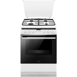 Cocina Gas / Eléctrica Amica 617GEH3.33HZPTADPA(W 60cm 4 Zonas Blanco Negro