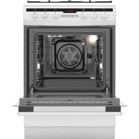Cocina Gas / Eléctrica Amica 617GEH3.33HZPTADPA(W 60cm 4 Zonas Blanco Negro