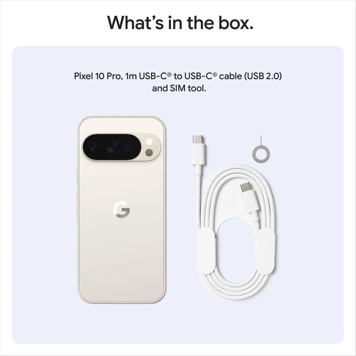 Google Pixel 10 Pro 5G, 16GB 128GB, 6.3 pulgadas OLED, Géminis IA, 4970MAH, Porcelain Blanco