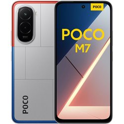 Xiaomi Poco M7, 6+ 128 GB, 6.9 FHD+ 144Hz Pantalla, Snapdragon 685, 50mp AI Dual Camera, 7000 mAh, plata