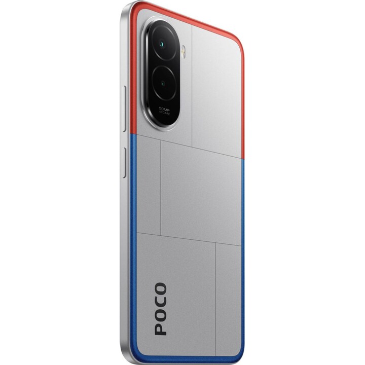 Xiaomi Poco M7, 8+ 256 GB, 6,9 FHD+ 144Hz Display, Snapdragon 685, Dual Camera da 50 MP AI, 7000MAH, argento