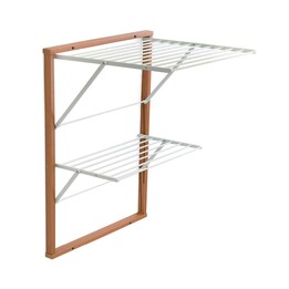 ARREDAMENTI KEVIN Stendibiancheria da parete - 64 x 67 cm, Marrone