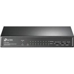 TP-LINK TL-SF1009P Netzwerk-Switch Unmanaged Fast Ethernet (10/100) Power over Ethernet (PoE) Schwarz