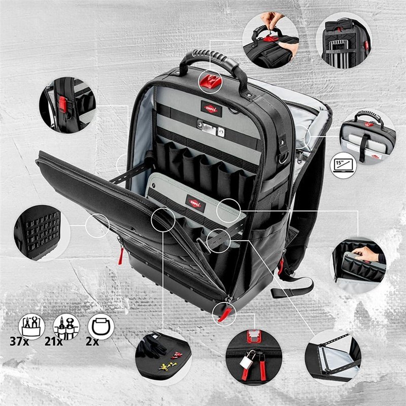 Mochila de herramientas modular X18 para fontanero (17 piezas)