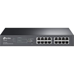 TP-LINK TL-SG1016PE Gigabit Ethernet gerenciado (10/100/1000) Preto Power over Ethernet (PoE)