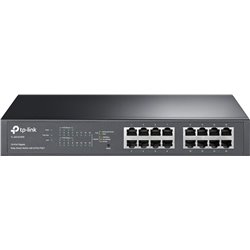 TP-LINK TL-SG1016PE Géré Gigabit Ethernet (10/100/1000) Noir Connexion Ethernet, supportant l'alimentation via ce port (PoE)