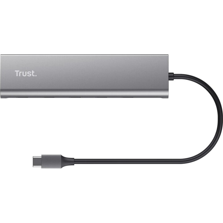 Trust Halyx Hub USB-C a 5 porte, alluminio, argento