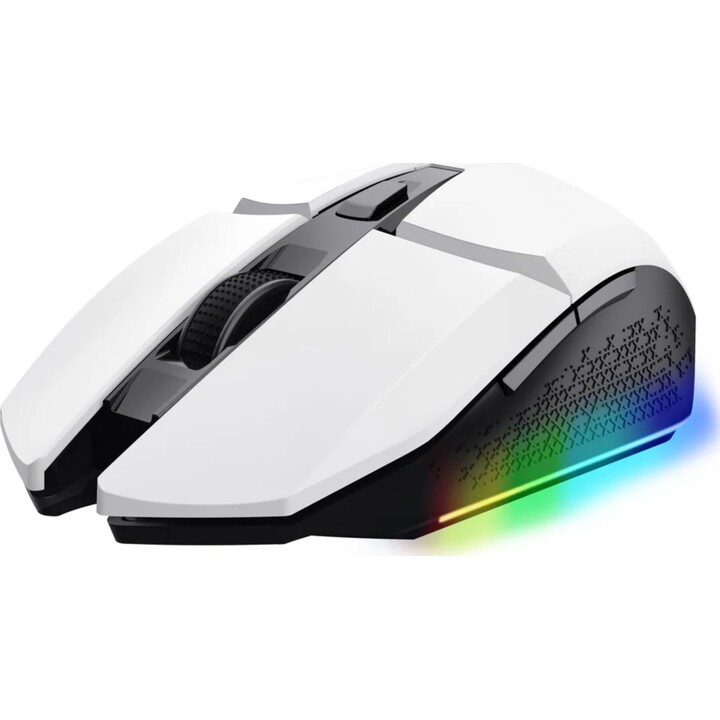 Trust Gaming GXT 110 Felox Souris de jeu sans fil/Batterie rechargeable/Jusqu'à 4800 DPI/Blanc