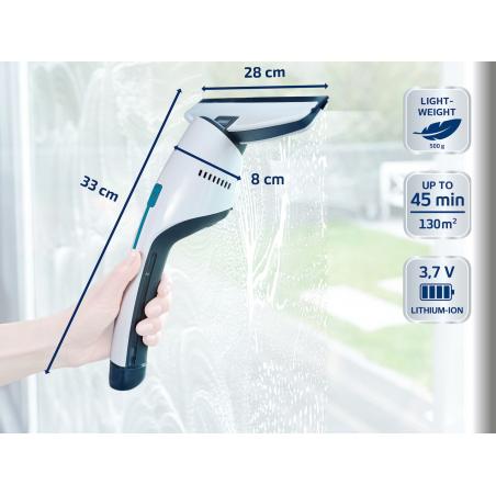 Leifheit 51035 limpiador eléctrico ventana Negro, Azul, Blanco