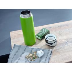 Leifheit 03277 taza de viaje 600 ml Negro, Verde Acero inoxidable