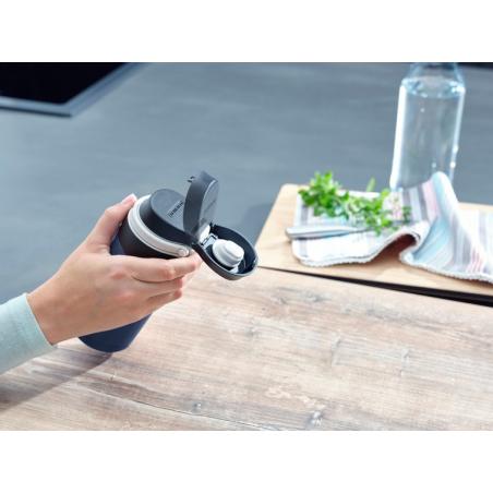 Leifheit 03247 taza de viaje 350 ml Negro, Azul Acero inoxidable