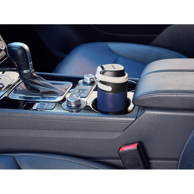 Leifheit 03247 taza de viaje 350 ml Negro, Azul Acero inoxidable