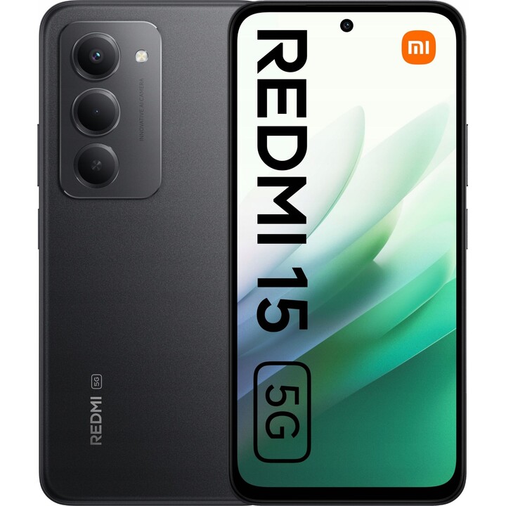 Xiaomi Redmi 15 5G NFC, 4GB RAM 128GB, Dual SIM, 6.90 HD+ 144Hz, 7000 mAh, Midnight Negro