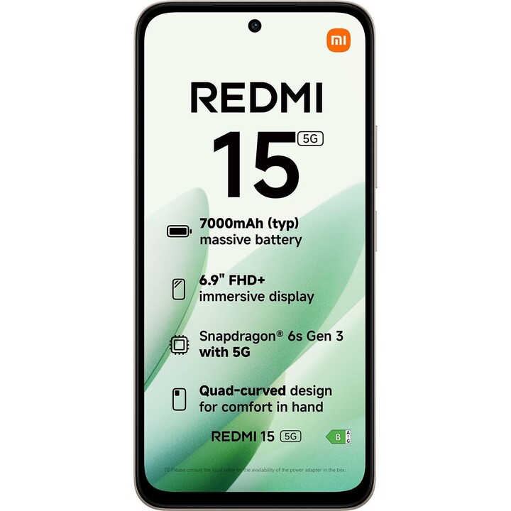 Xiaomi Redmi 15 5G NFC, 4GB RAM 128GB, Dual Sim, 6,90 HD+ 144Hz, 7000 MAH, Titan Grey