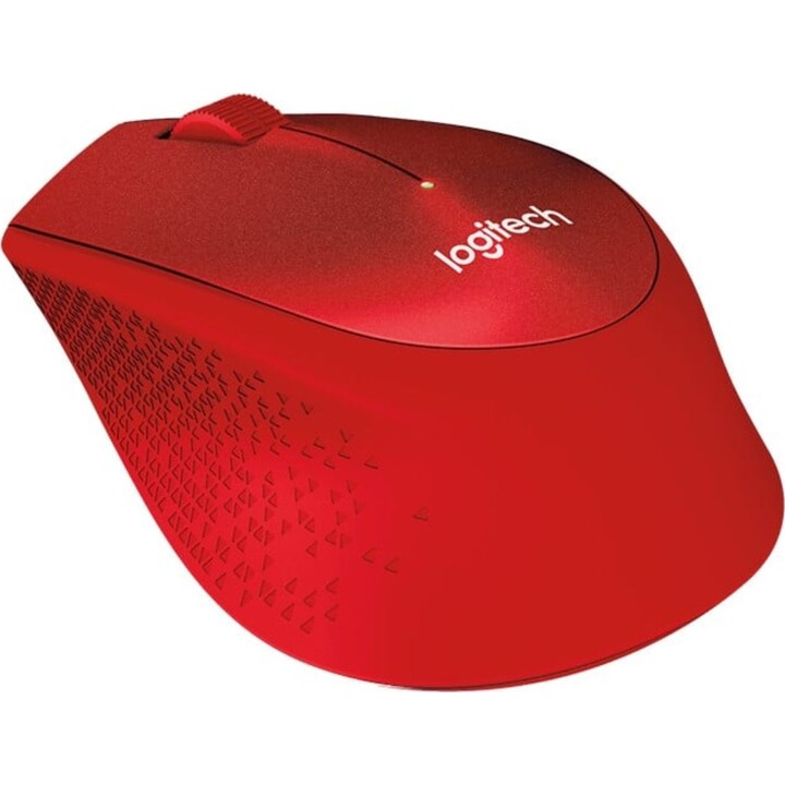 Logitech M330 Silent Plus Ratón Inalámbrico Rojo 1000DPI