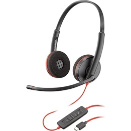 POLY Blackwire C3220 Stereo USB-C Headset Wired Headband Office/Call Center USB Type C Black