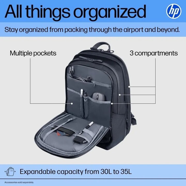 Mochila HP Travel Plus 30L 17 polegadas