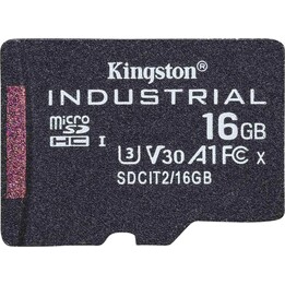 Kingston Technology Carte 16GB microSDHC Industrielle C10 A1 pSLC emballage individuel sans adaptateur