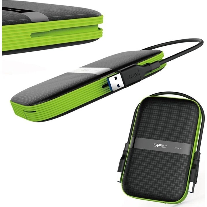 Silicon Power Armor A60 external hard drive 4000 GB Black,Green