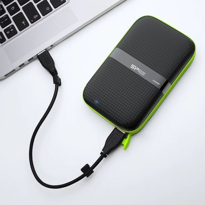 Disco rígido externo Silicon Power Armor A60 4000 GB Preto, Verde