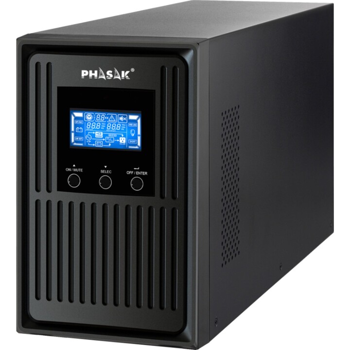 UPS Online Conqueror Pro 1000 VA Online LCD/ 1000VA-900W/ 3 Saídas/ Formato Torre