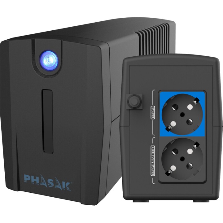 UPS Line Interactive Phasak Ottima 1060 VA Interactive/ 1060VA-600W/ 3 Outputs/ Tower Format