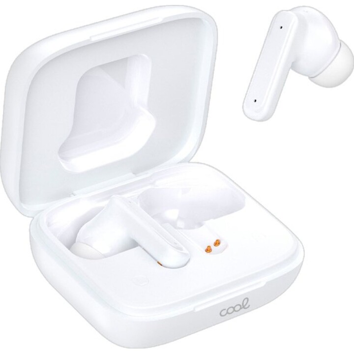 Cool Ambient Auricolari stereo Bluetooth ANC wireless con display LCD, bianchi
