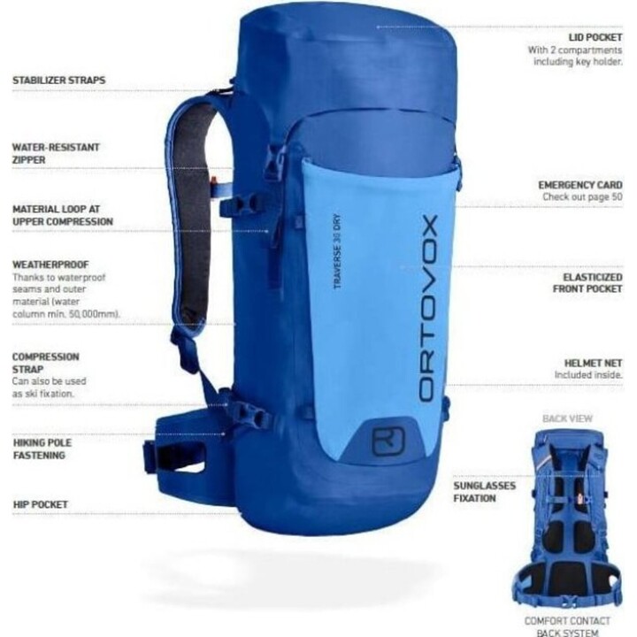 Ortovox Traverse 28S für Damen Trockenrucksack, Farbe rot