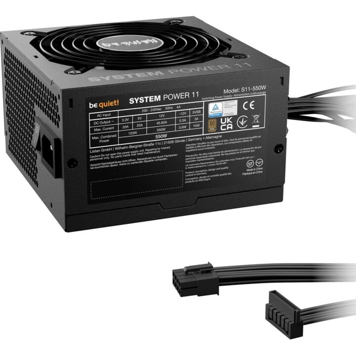 be quiet! System Power 11 550W fonte de alimentação ATX 3.1 preta