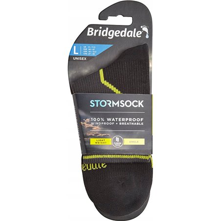 Chaussettes imperméables Bridgedale Stormsock Lt Boot - Gris/Vert citron