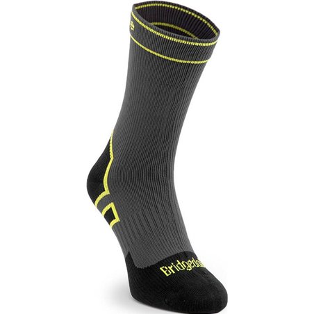 Chaussettes imperméables Bridgedale Stormsock Lt Boot - Gris/Vert citron