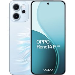 OPPO Reno14 F 5G, 8 Go 256 Go, 6,57 AMOLED, 50MP, IP69, Charge rapide, 45W, Opal Bleu