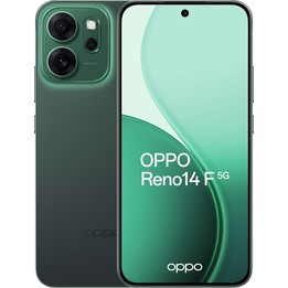 OPPO Reno14 F 5G, 8 Go 256 Go, 6,57 AMOLED, 50MP, IP69, charge rapide, 45W, vert lumineux