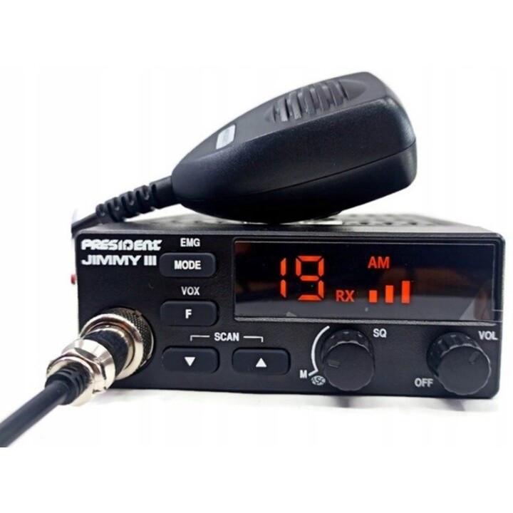 President Jimmy III AM/FM Radio CB Noir