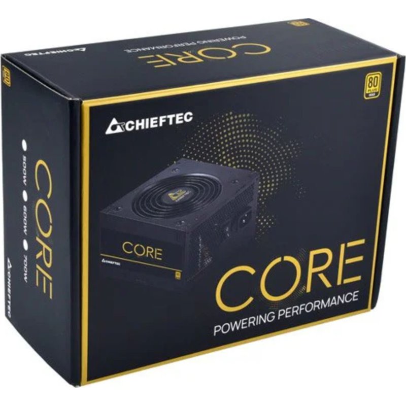 Chieftec Core BBS-600S unité d'alimentation d'énergie 600 W 24-pin ATX PS/2 Noir