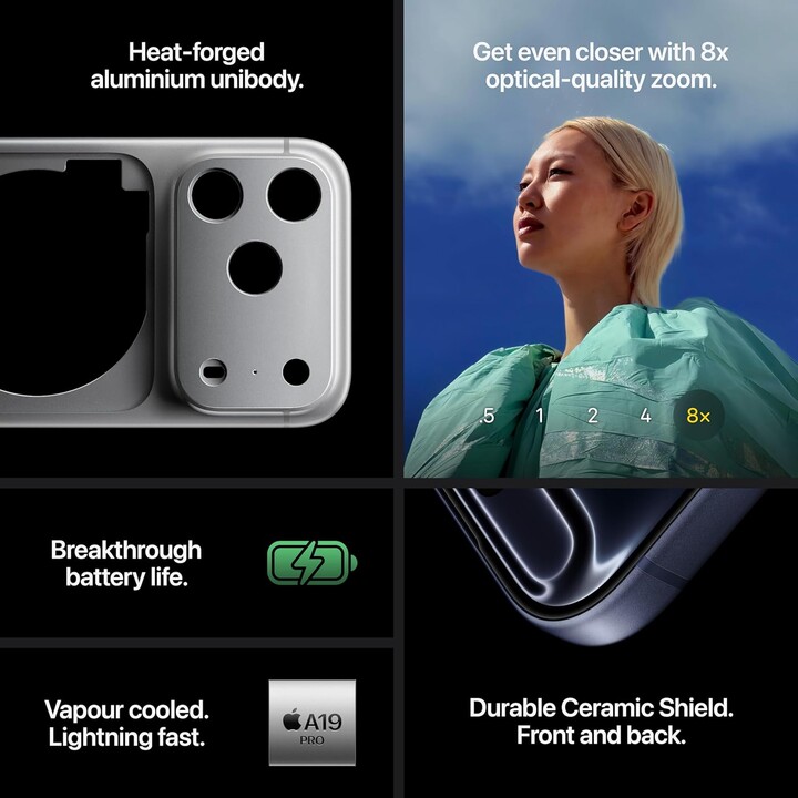 Apple iPhone 17 Pro 512GB, telefono cellulare 5G con Apple Intelligence, Controllo della fotocamera, A19 Pro Chip, Cosmic Orange