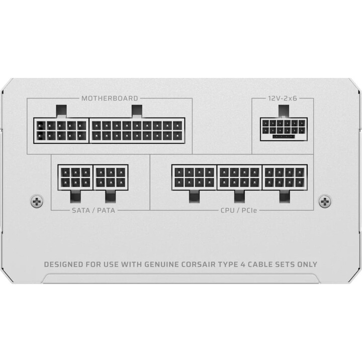 Source de nourriture. Processeur ATX 3.0 modulaire Corsair RM850E (2025) 80+ Gold 850 W Blanc CP-9020293-eu
