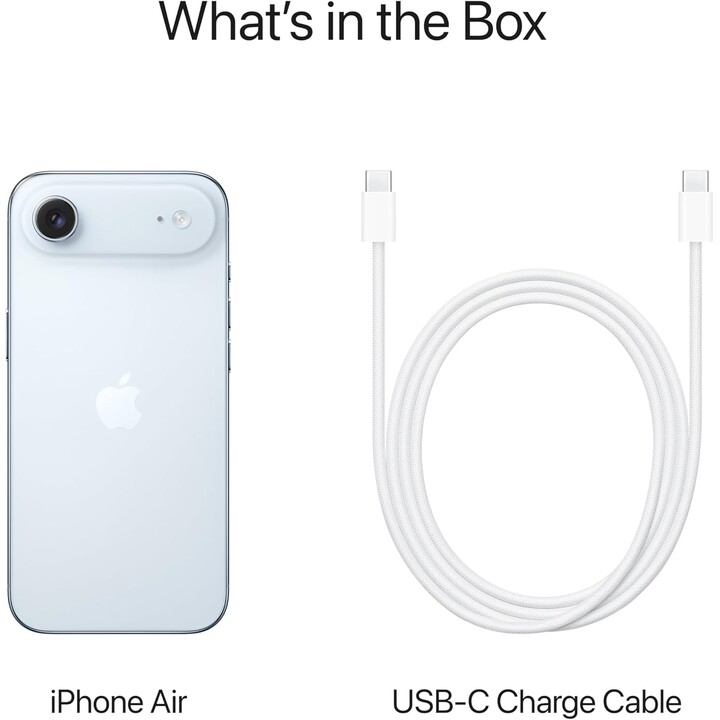 Apple iPhone Air 256 GB, telefone celular 5G com Apple Intelligence, Camera Control, A19 Pro Chip, Sky Blue