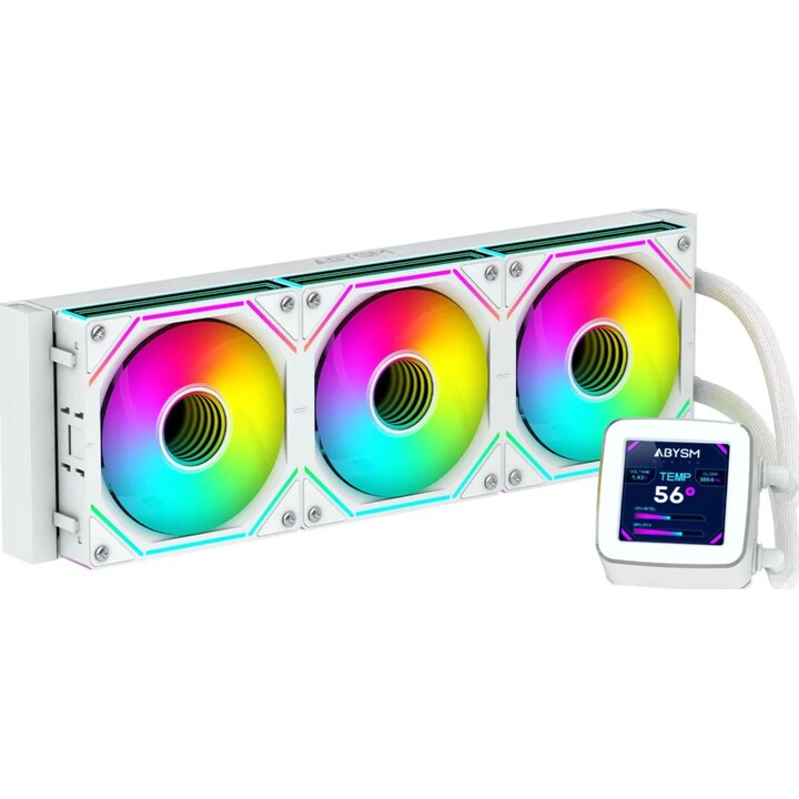 Système de refroidissement liquide Abysm AB336012 Oceanic LCD 360 Blanc ARGB
