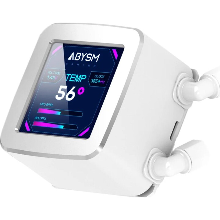 Système de refroidissement liquide Abysm AB336012 Oceanic LCD 360 Blanc ARGB