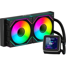 Sistema di raffreddamento a liquido Abysm ab324011 oceanic lcd 240 nero argb doppia ventola
