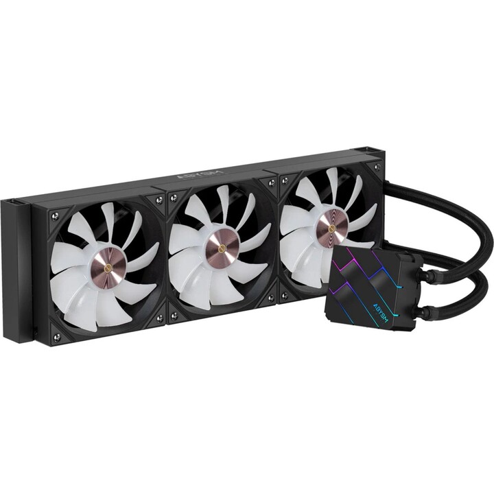Liquid cooling system abysm oceanic tide 360 black argb triple fan intel amd