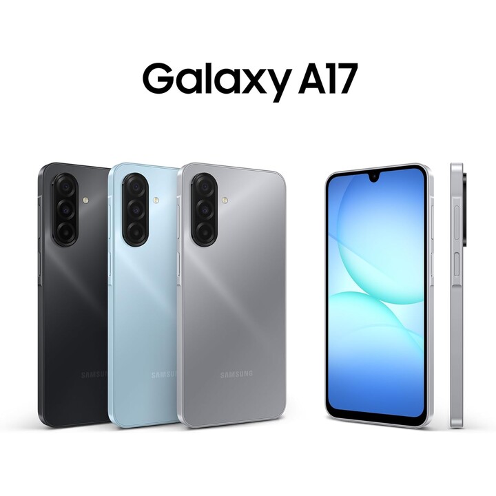 Samsung Galaxy A17 4G, 4GB RAM 128GB, AI -Smartphone, schlanker 7,5 -mm -Rahmen, 50 MP Kamera, 5000mah, hellblau