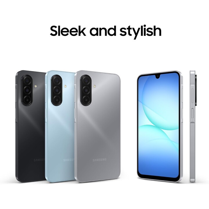 Samsung Galaxy A17 4G, 4GB RAM 128GB, AI -Smartphone, schlanker 7,5 -mm -Rahmen, 50 MP Kamera, 5000mah, hellblau