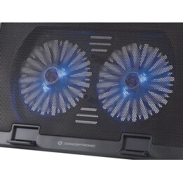 Base de resfriamento Conceptronic Thana M2 / até 17 polegadas / 2 aberturas 125mm / 2 USB / THANA02B