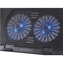 Base de refroidissement Conceptronic Thana M2 / Jusqu´à 17 pouces / 2 évents 125 mm / 2 USB / THANA02B