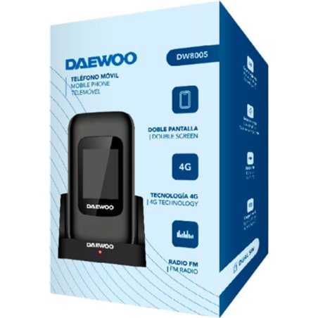 Telefono cellulare Daewoo DW8005 Senior/ 4G/ Nero