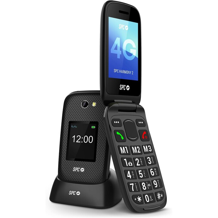 Teléfono Móvil SPC Harmony 2 4G para Personas Mayores/ Negro